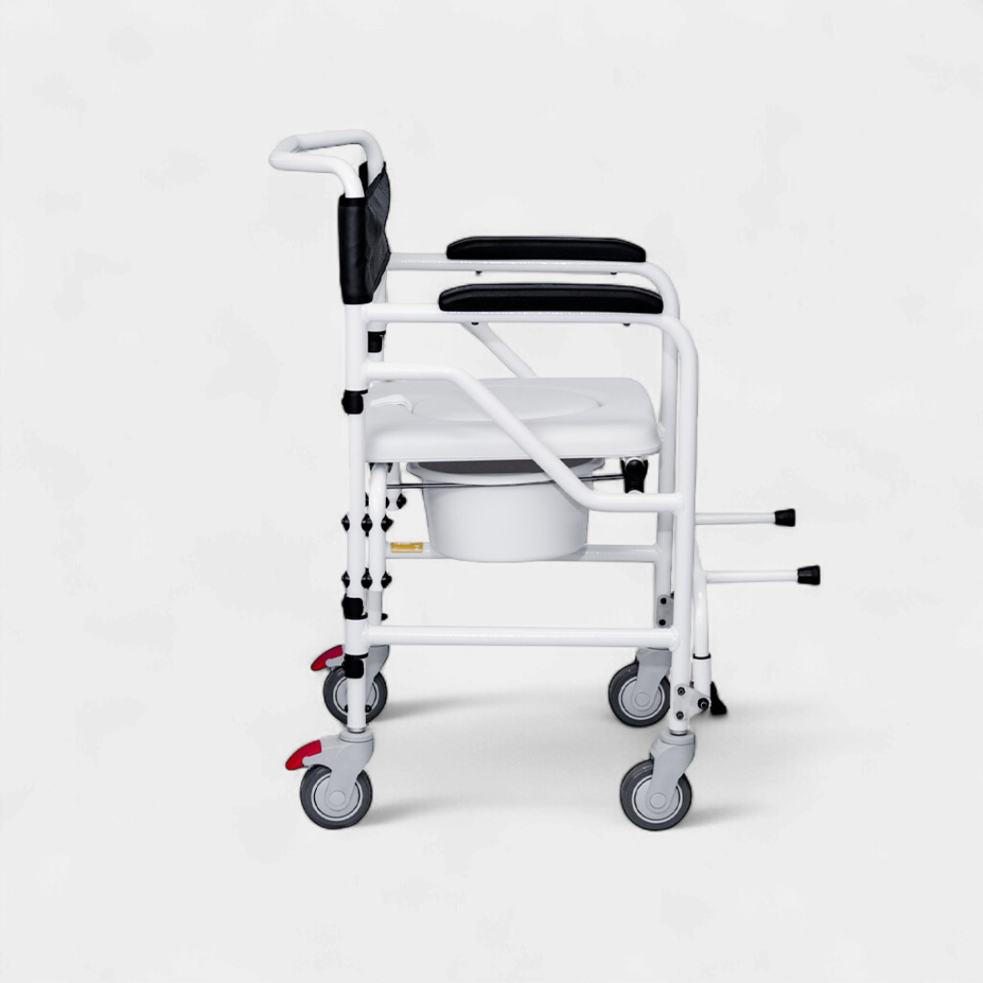 Cadeira de Banho Ortobras Banho Flex – Alumínio Leve, Desmontável, Compacta com Coletor