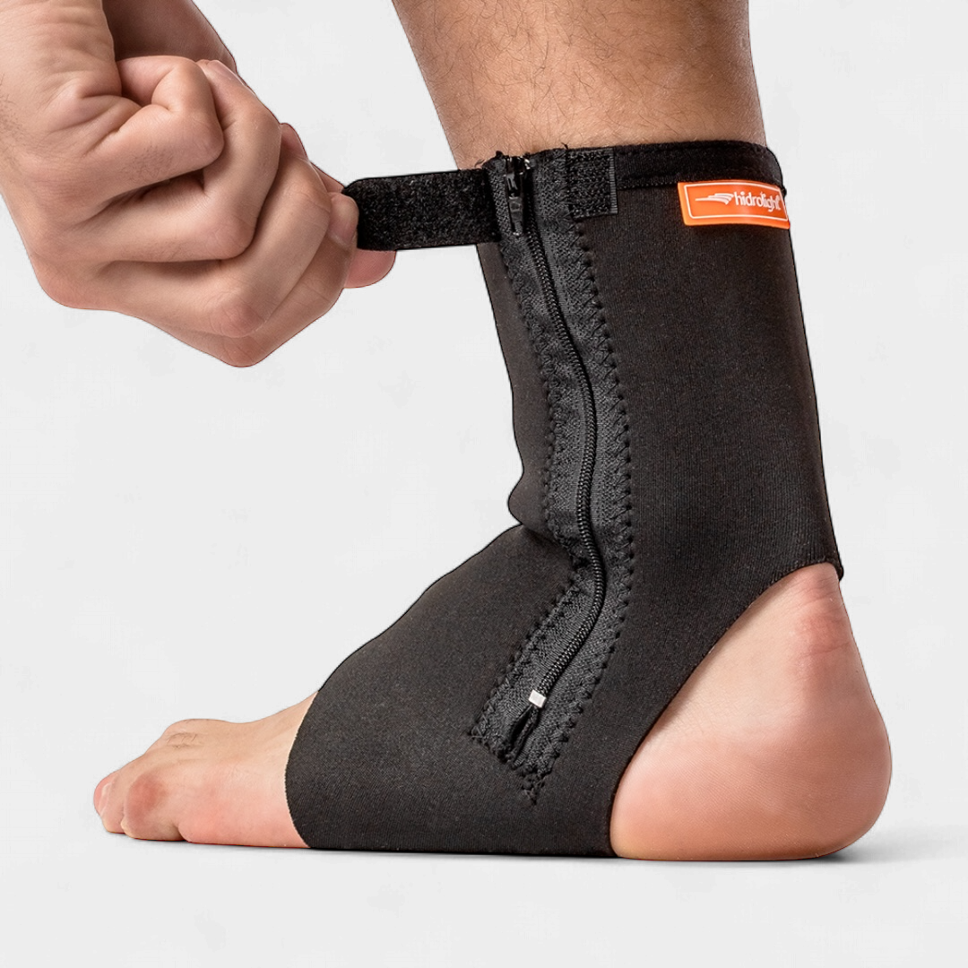 Tornozeleira com Zíper – Suporte Ortopédico para Entorses e Luxações