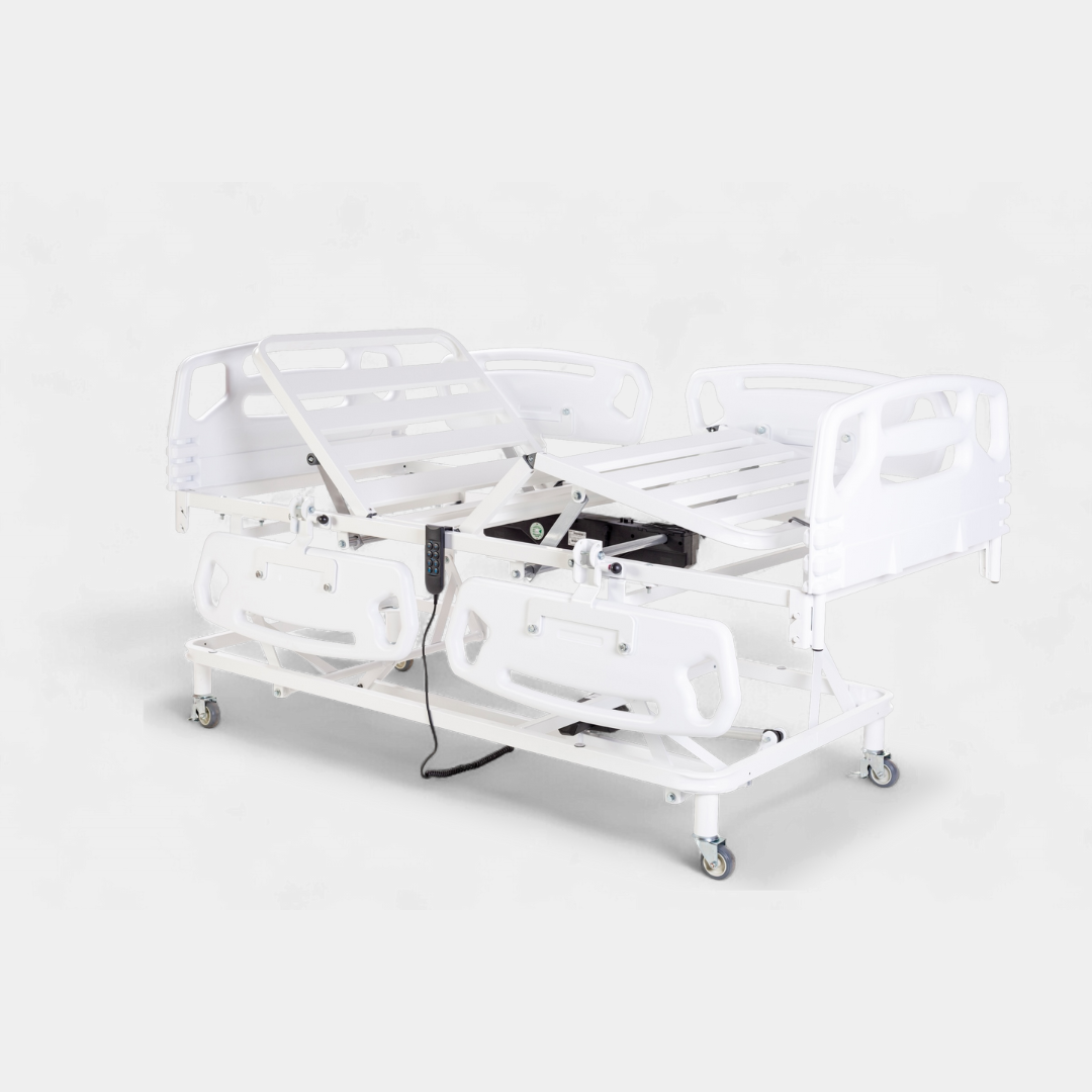 Cama Hospitalar Evolution Elevação Manivela Steel CabPes Grade PEAD