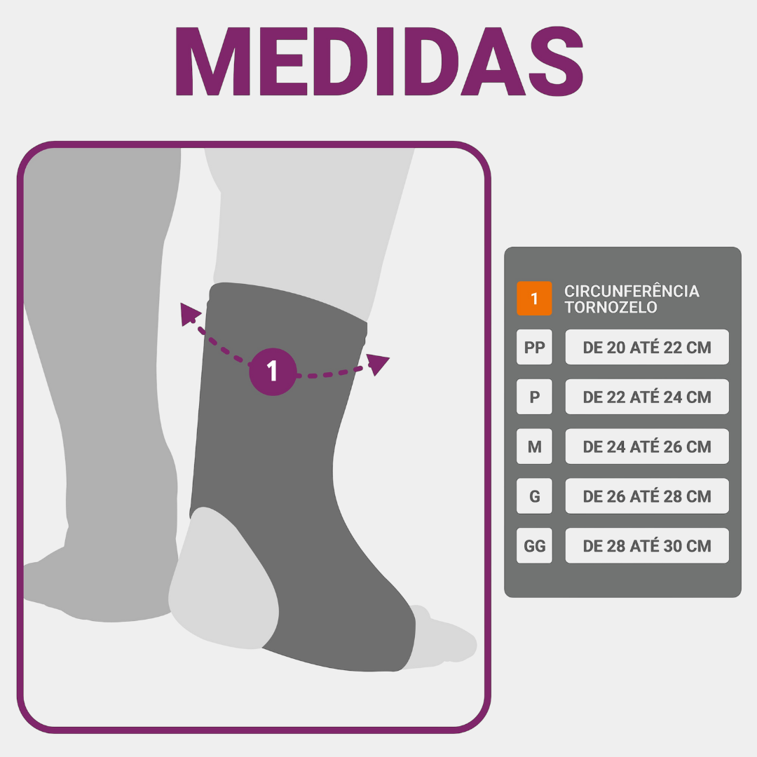 Tornozeleira Curta em Neoprene – Suporte para Entorses, Torções e Prevenção de Lesões