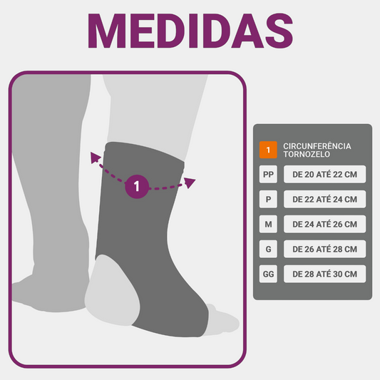 Tornozeleira Curta em Neoprene – Suporte para Entorses, Torções e Prevenção de Lesões
