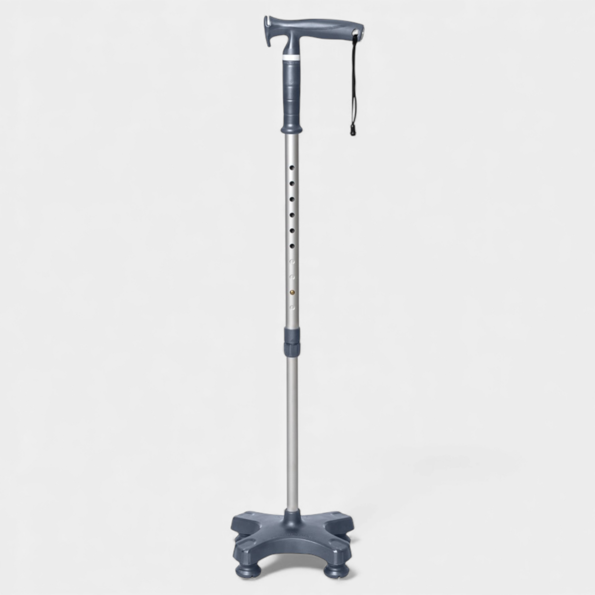 Bengala 4 pontas  tipo T com apoio Mercur para idosos