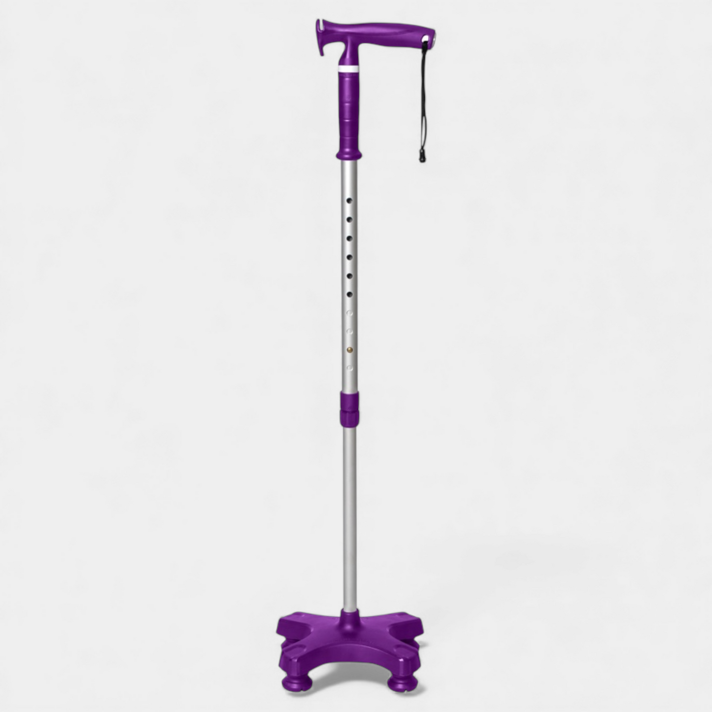 Bengala 4 pontas  tipo T com apoio Mercur para idosos