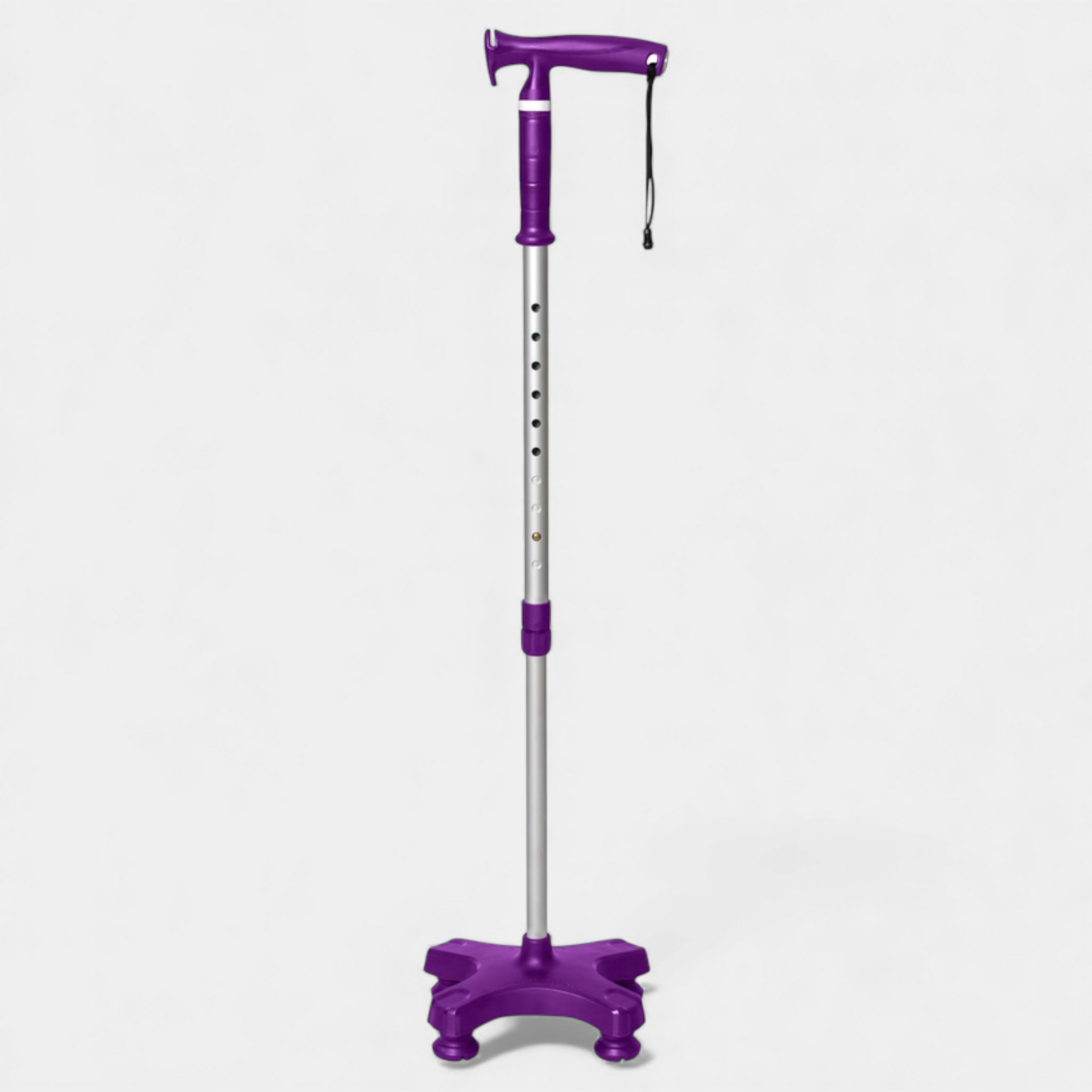 Bengala 4 pontas  tipo T com apoio Mercur para idosos