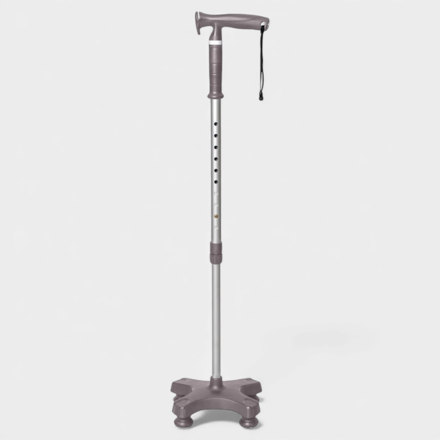 Bengala 4 pontas  tipo T com apoio Mercur para idosos