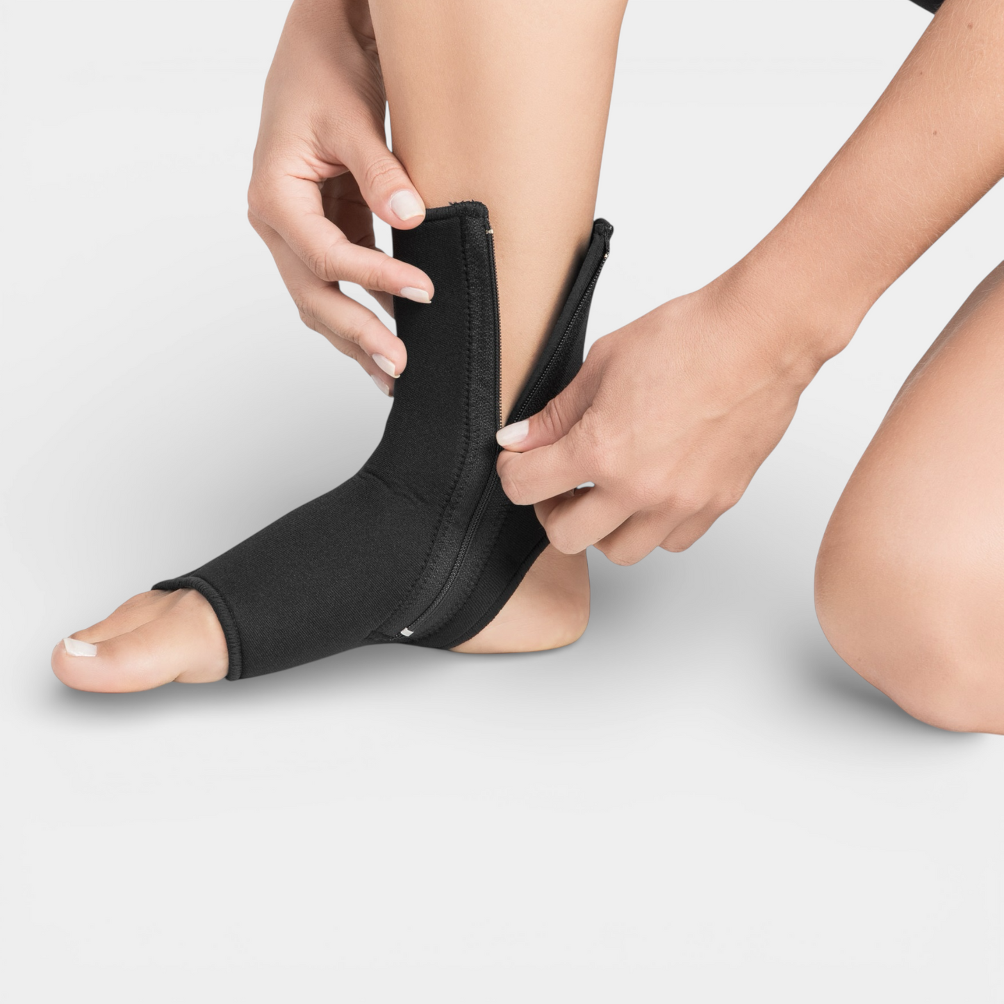 Tornozeleira com Zíper | Compressão e Calor no Tornozelo