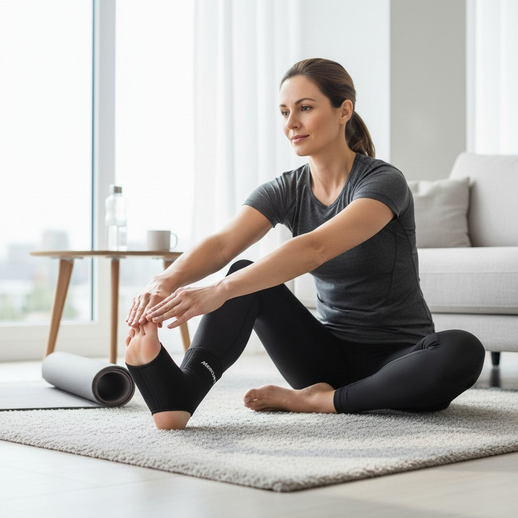 Tornozeleira esporte Mercur com suporte e conforto