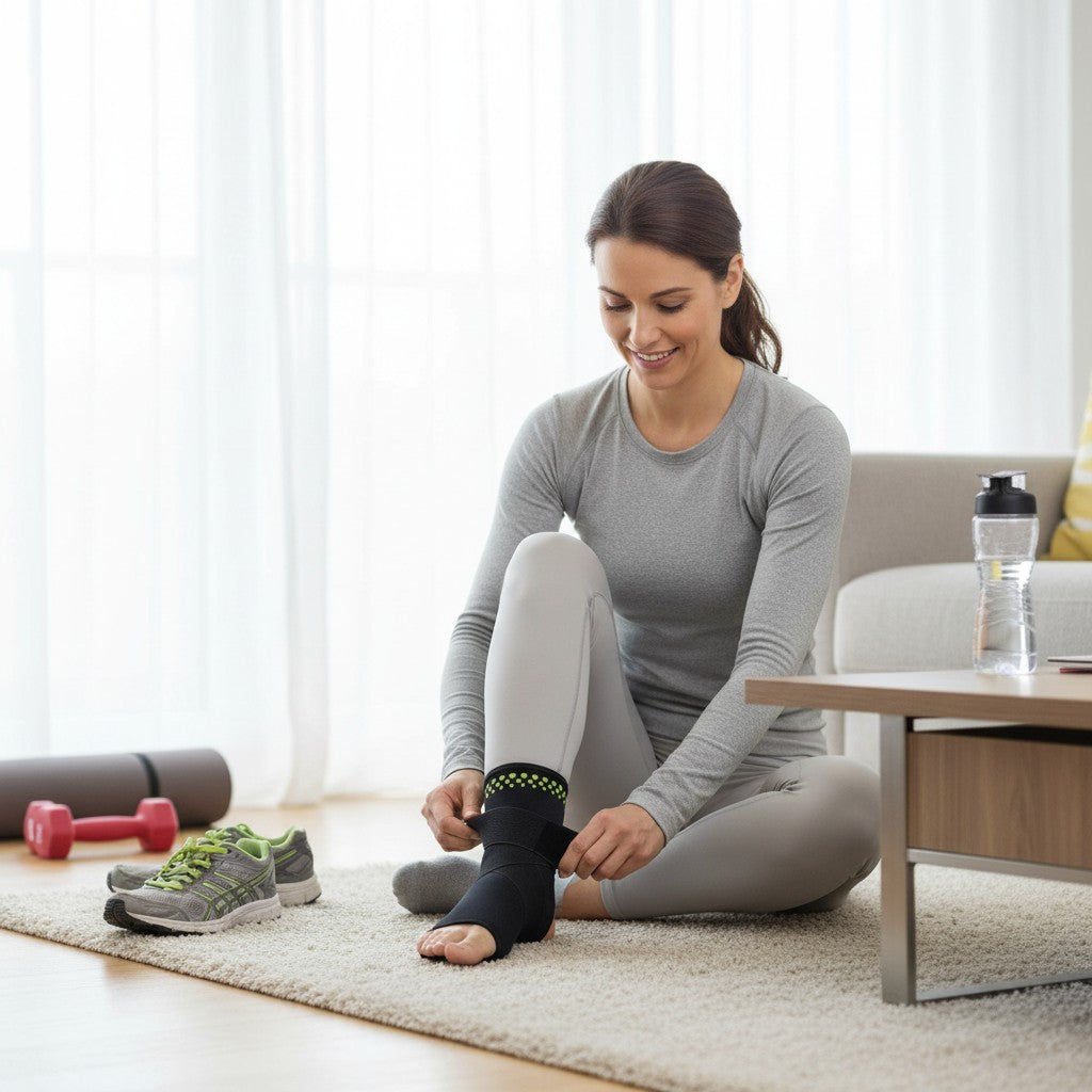 Tornozeleira de Termocompressão com Cintas Cruzadas Mercur